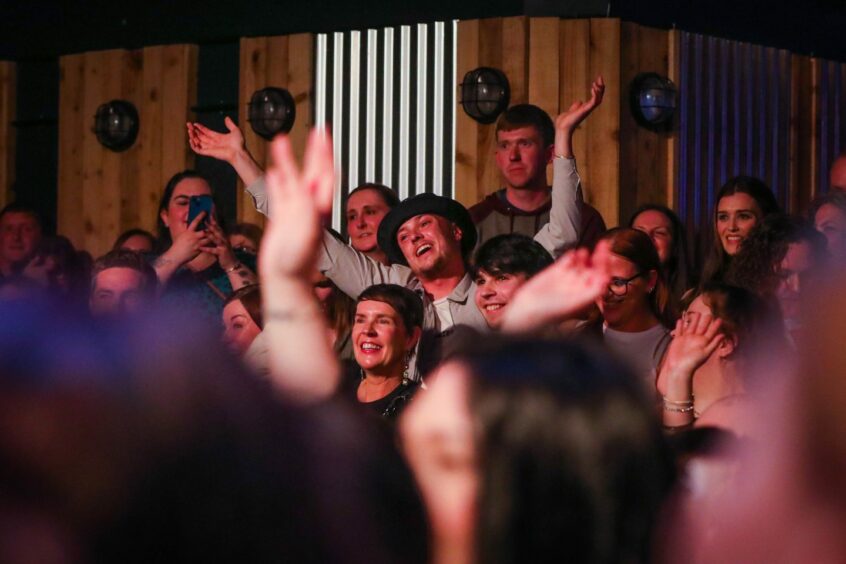 Fans at Lewis Capaldi's Fat Sam's gig