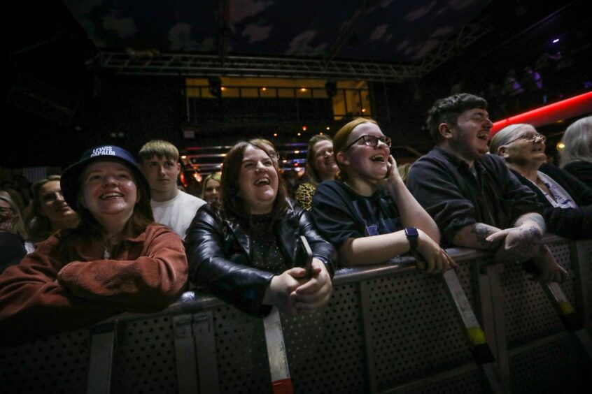 Fans at Lewis Capaldi's Fat Sam's gig