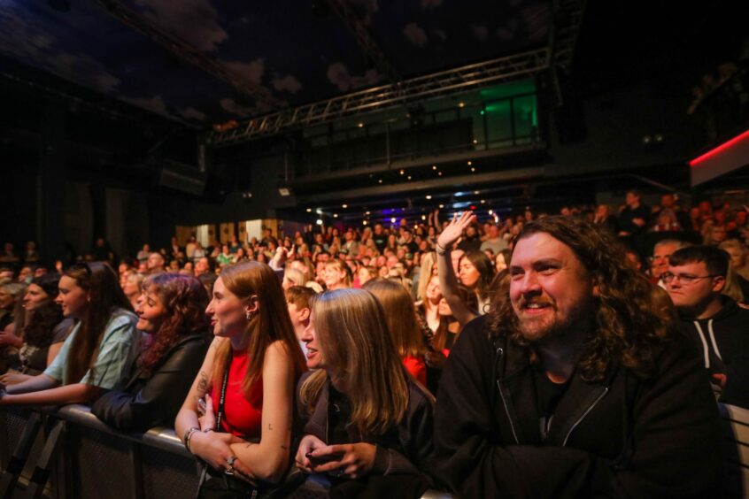 Fans at Lewis Capaldi's Fat Sam's gig