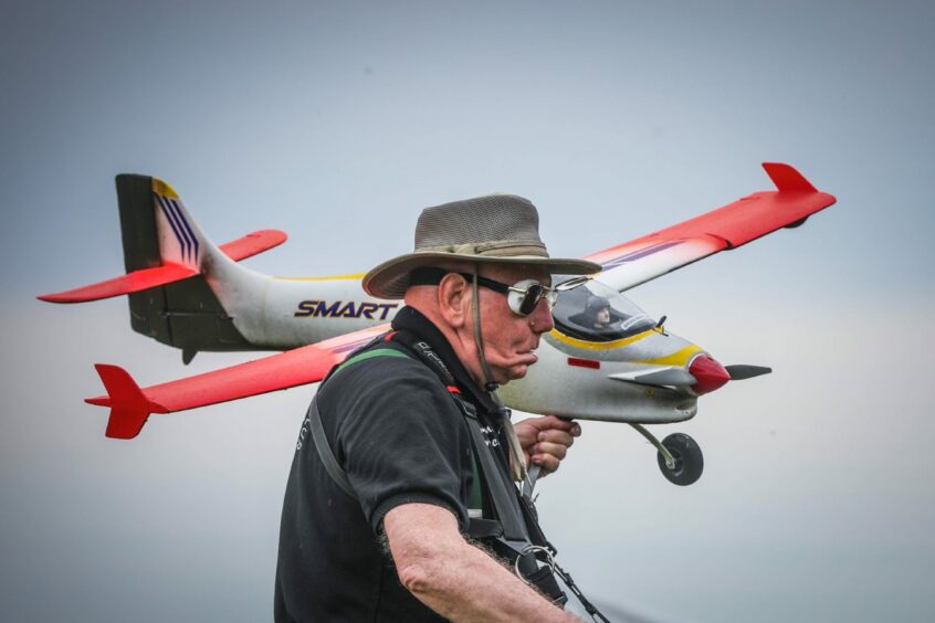 Model flying at Sracathro near Brechin