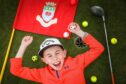 A winning smile from Kirrie youngster Noah Rooney.  Image: Mhairi Edwards/DC Thomson