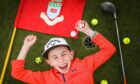 A winning smile from Kirrie youngster Noah Rooney.  Image: Mhairi Edwards/DC Thomson