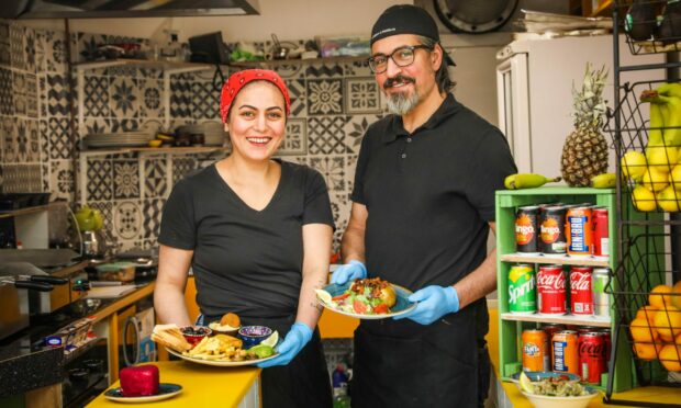 Vegana owner Nilufer Zerener and husband Burhan have plenty of tasty dishes on offer. Image: Mhairi Edwards/DC Thomson