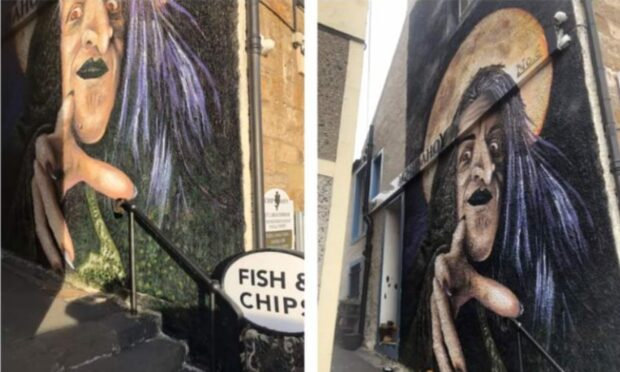 The Pittenweem witch mural has caused offence.