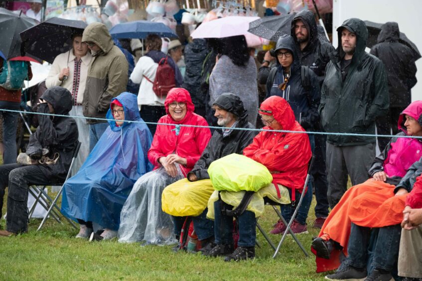 Spectators at Strathmore Highland Games at Glamis Castle.