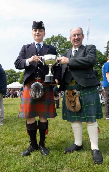 Piping competition at Strathmore Highland Games at Glamis Castle.