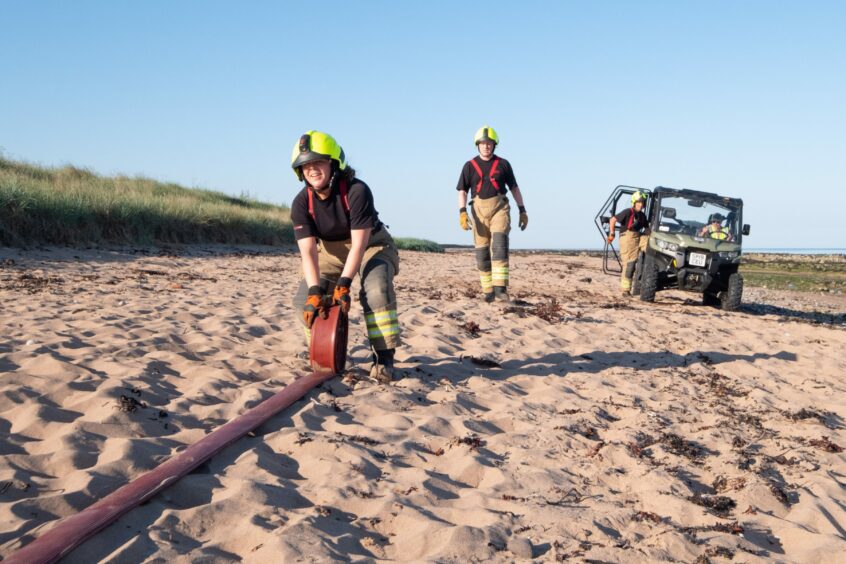 Wildfire exercise at East Haven beach.