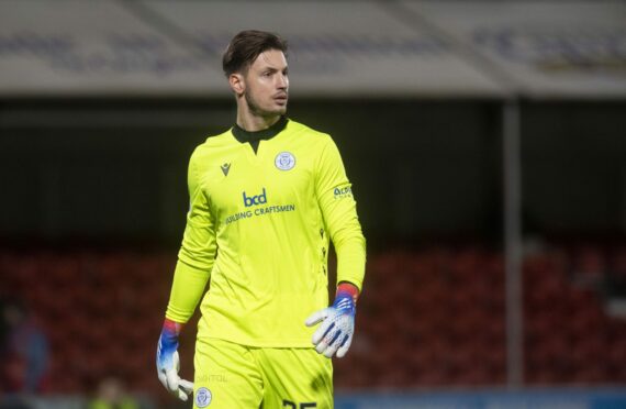 Kevin Dabrowski in action for Queen of the South in February. Image: Craig Foy/SNS