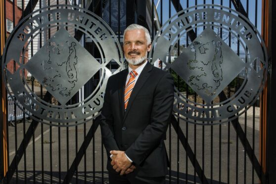 Dundee United manager Jim Goodwin pictured at Tannadice