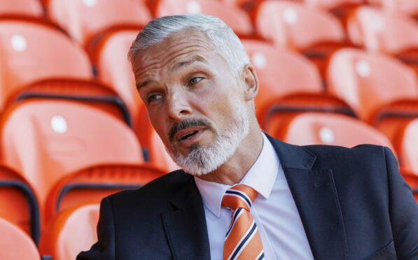 Jim Goodwin praised Ryan Edwards for the professionalism he showed at Dundee United. Image: Mark Scates/SNS