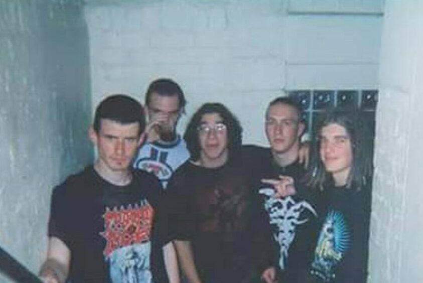 James Martin (second from right) with his band Deadlock