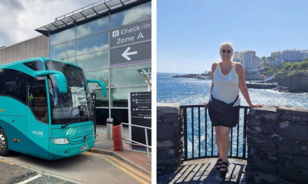 Lesley Dorward found her Fly bus to Dundee cancelled after returning from Madeira.