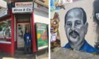 A mural of Khalid Mirza has been unveiled near his shop. Image: Syke