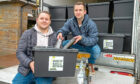 Ryan Russell (grey hoodie)and Alisdair Smith launched Doorstep Glass Recycling. Image: Kenny Smith