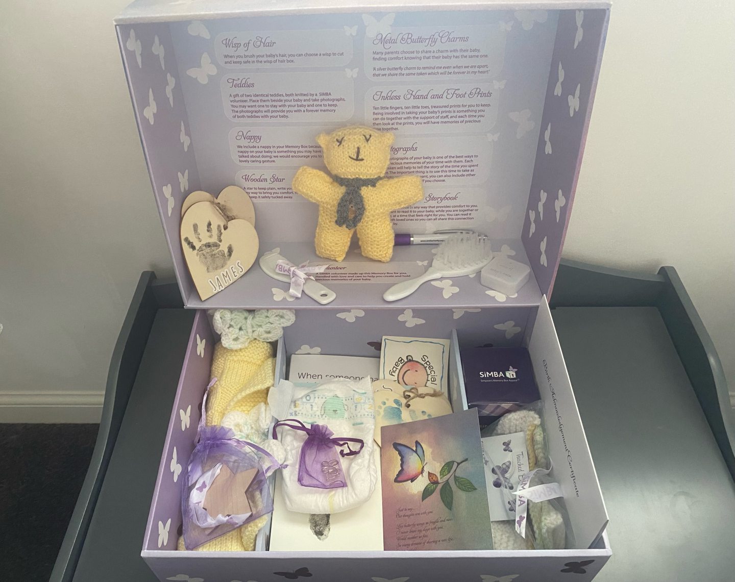 Simba memory box in memory of JJ Dick.. Blairgowrie.