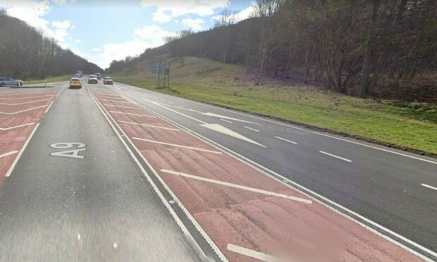 General view of the A9 near Dunkeld