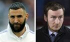Benzema, left, and Ian Cathro. Images: Shutterstock