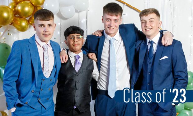 Four boys at Craigie High prom 2023