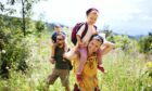 happy family of four goes hiking this summer - summer guide Scotland 2023