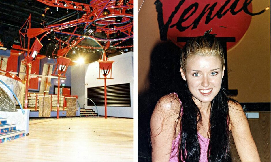 The famous Venue dancefloor and Dannii Minogue were the perfect partnership back in June 1993. Image: DC Thomson.