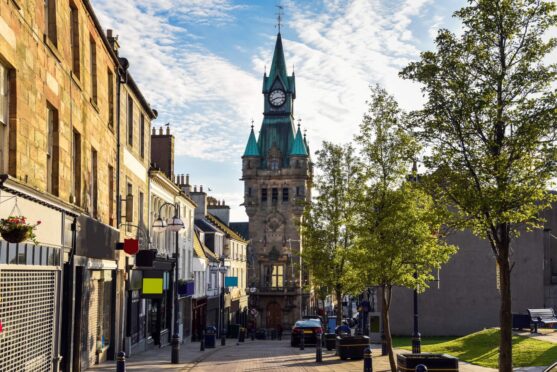 Dumfermline high street in Fife.