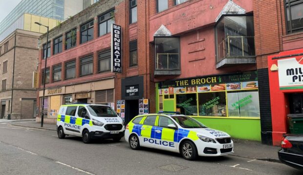 Police on North Lindsay Street in Dundee