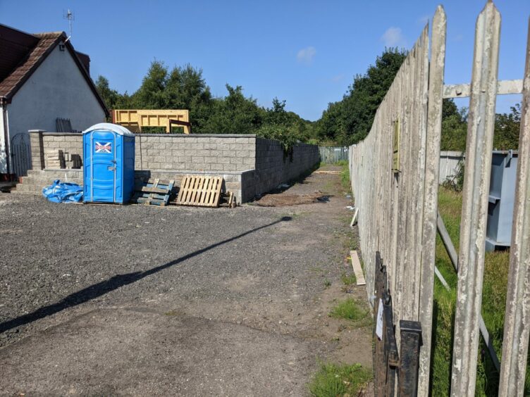 Path row at Ferry Road in Monifieth.