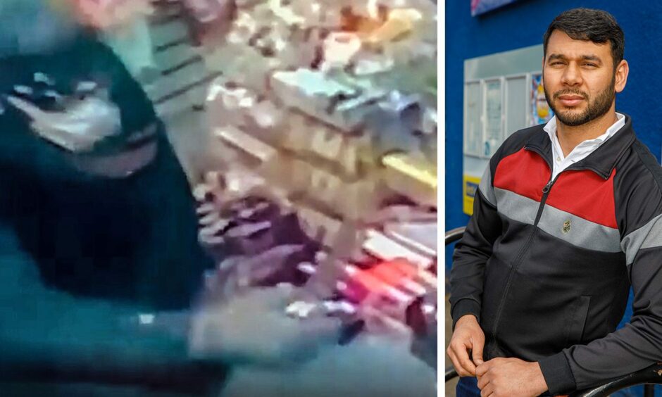 CCTV of knifepoint robbery of Muhammed Shakeel.