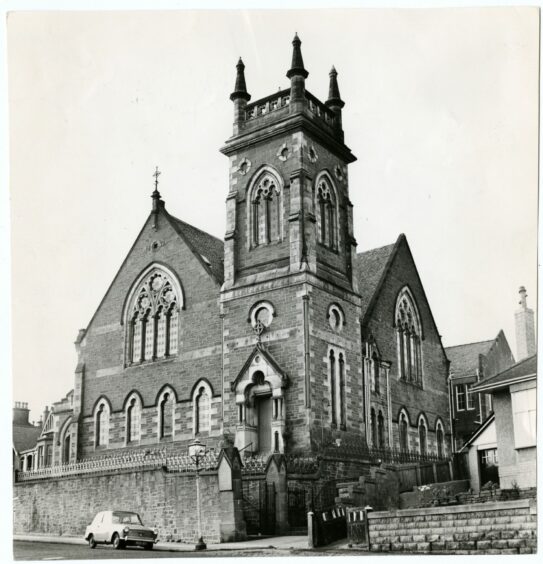 The High Kirk church in Dundee in 1977