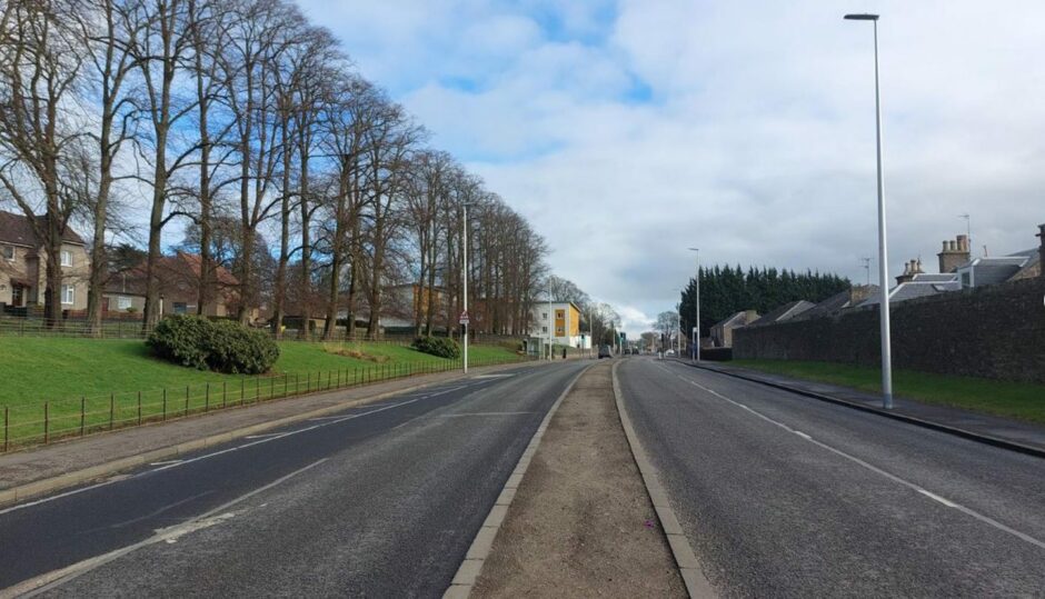 Existing view of Harefield Road, Dundee