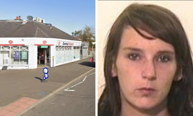 Hayley Spink robbed the pensioner outside the Post Office on Brantwood Avenue, Dundee.