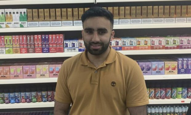 Dundee hardware shop Home Choice's owner Hussain Ahmed. Dundee. Image: Gavin Harper/DC Thomson