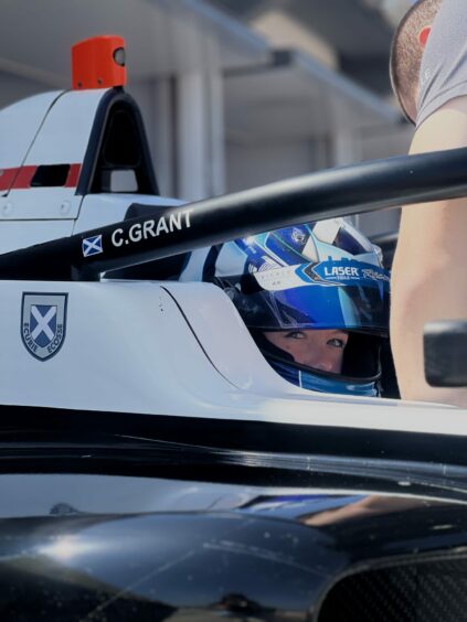 Perth's Chloe Grant in Valencia in round 2 of the F1 Academy series.