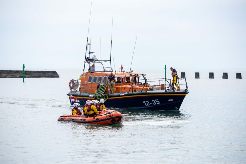 Crew demonstrate their skills on the 220-year-old station's two lifeboats.