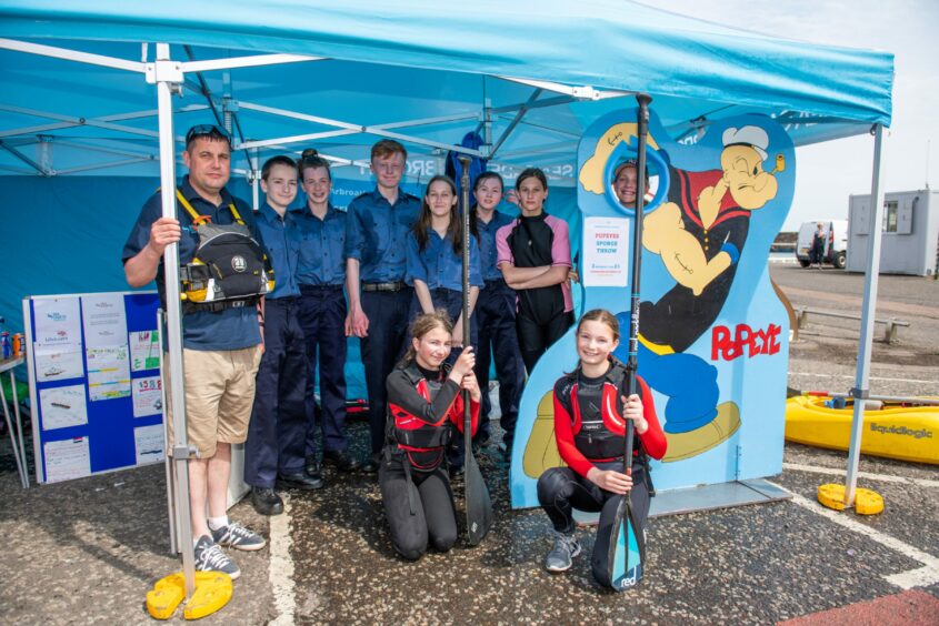 Sea Cadets had a stall at the event and helped with safety demonstrations.