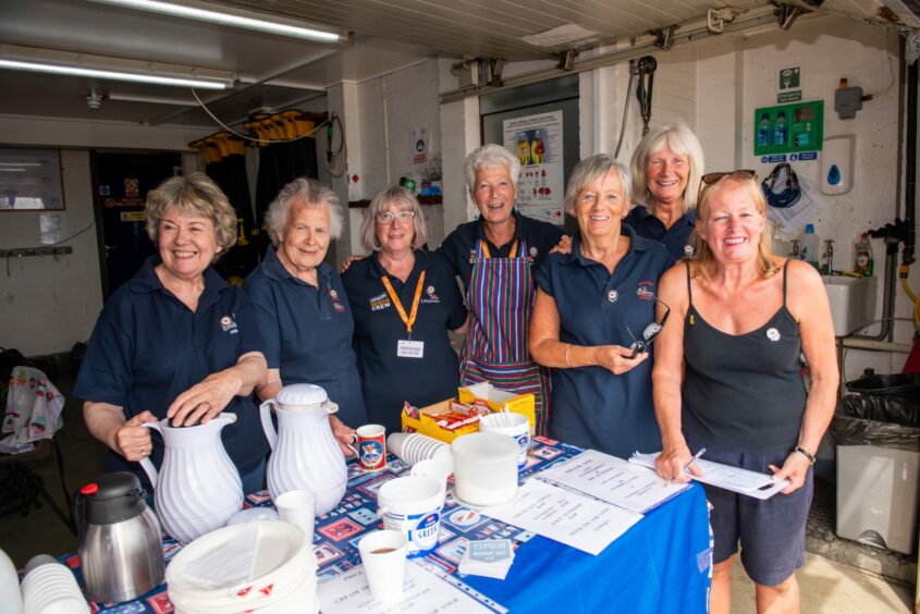 RNLI Guild tea ladies were kept busy in the sunshine.