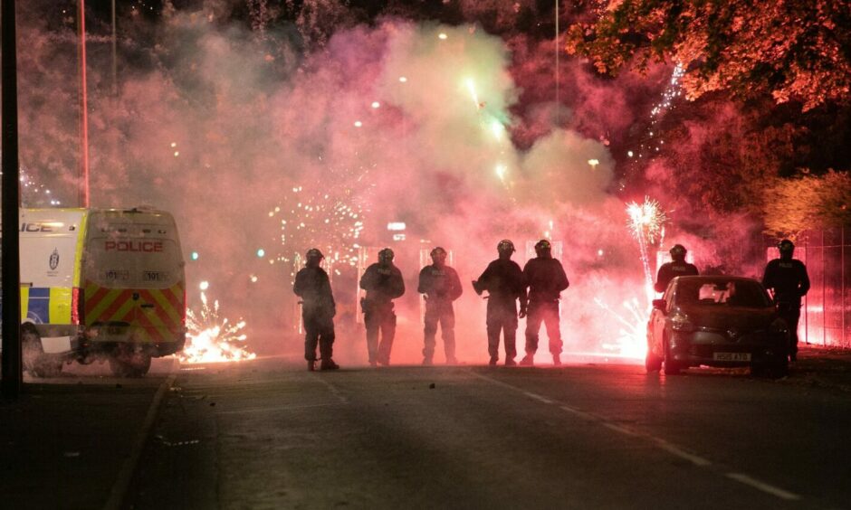 Riot police had to be called to Kirkton last Halloween.