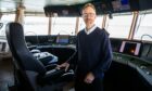 Captain Stewart Mackay on the bridge of the modern RRS Discovery at Dundee Harbour, Image: Kim Cessford/DC Thomson