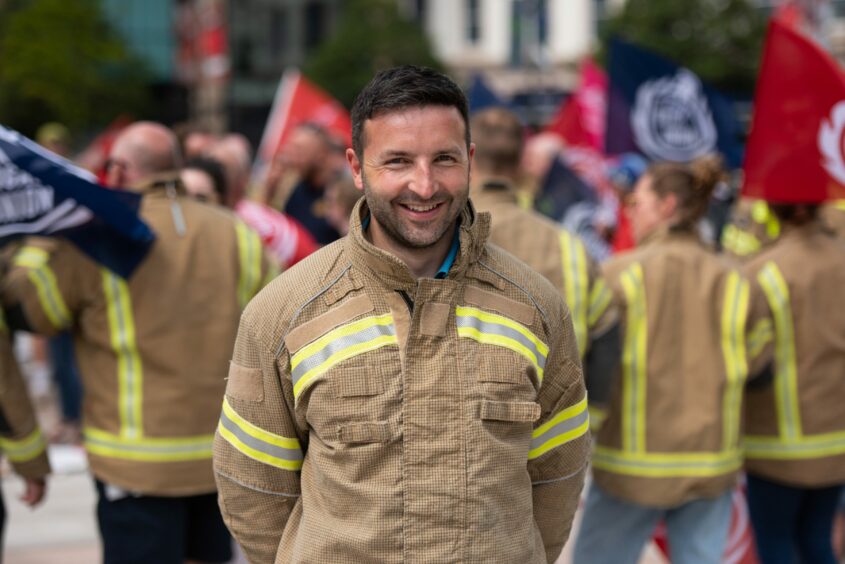 Johnnie Williamson, FBU Scotland branch secretary for Kingsway East station and firefighter at Kingsway East Station.