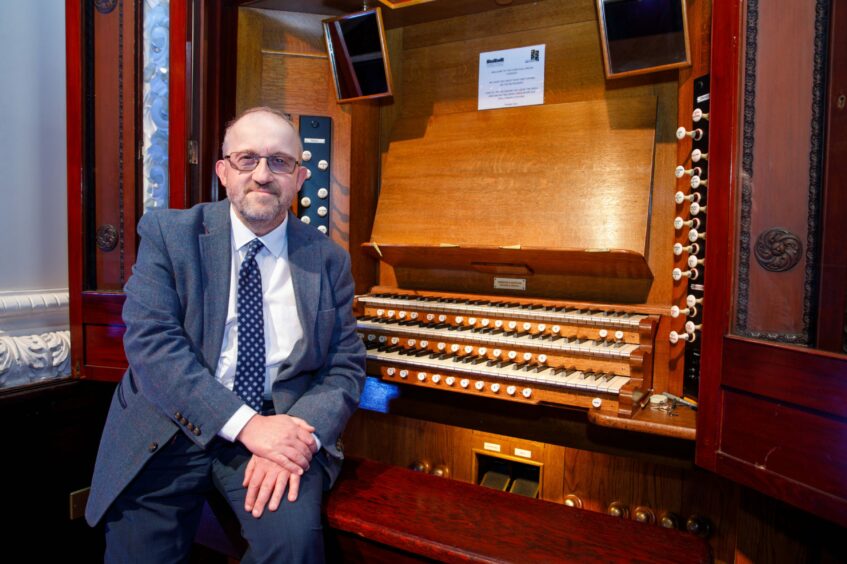 Robin Bell, chair of the Friends of the Caird Hall Organ