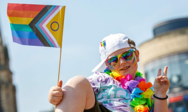 James Baxter (8) chilled ahead of the parade. Image: Kenny Smith/DC Thomson