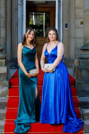 Bell Baxter High pupils Lorn Brown and Hope Thomson at prom.