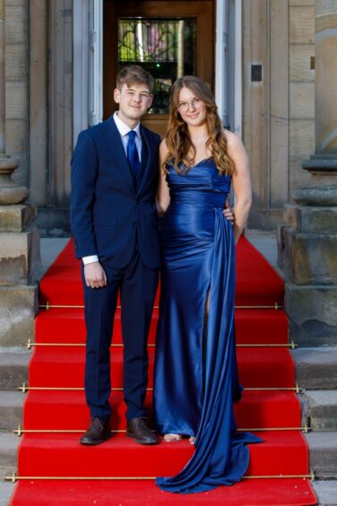 Bell Baxter High pupils Joe Basillie and Kimberly Will at their prom.