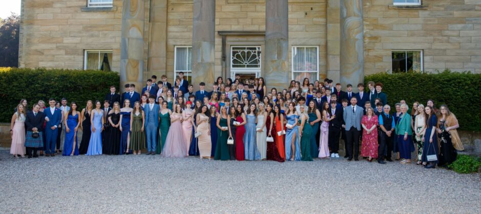 Bell Baxter High School pupils at their prom. 