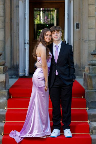 Bell Baxter High pupils Iona Brunton and Nathan Munro at prom