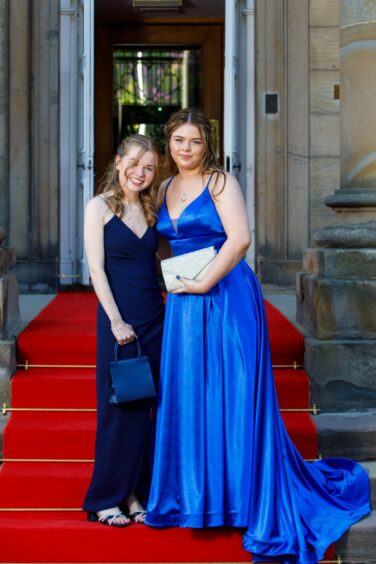 Bell Baxter High pupils Isla Ferguson and Hope Thomson at prom