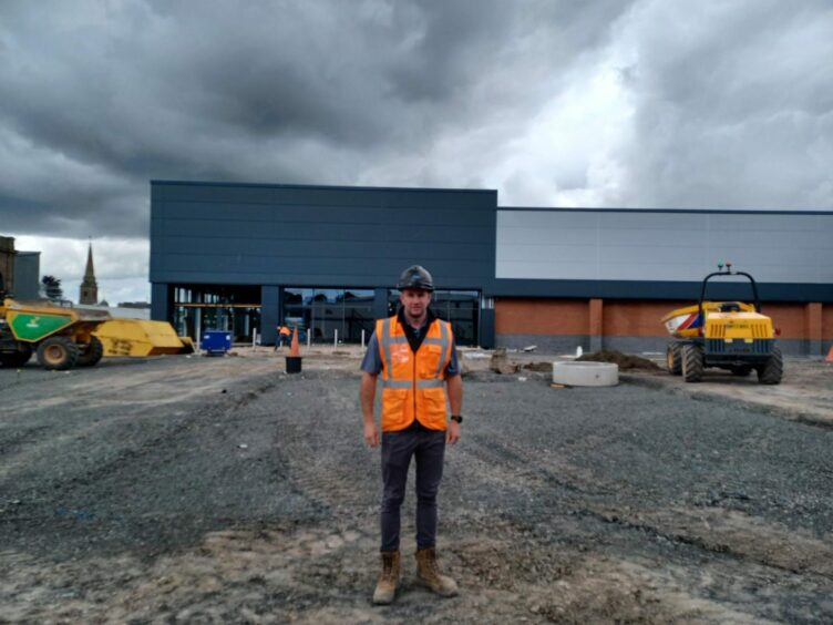 Anthony McLaughlin from Luddon Construction at the site of the new Home Bargains in Dundee