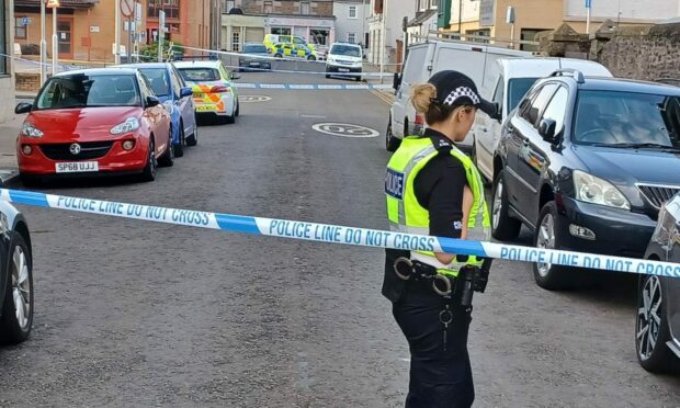 Police sealed off several roads in Broughty Ferry. Image: Supplied