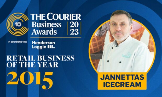 Courier Business Awards Profile 2015 Winners Picture shows; Owen Hazel of Jannettas Gelateria. St Andrews. Supplied by DCT Design Date; Unknown