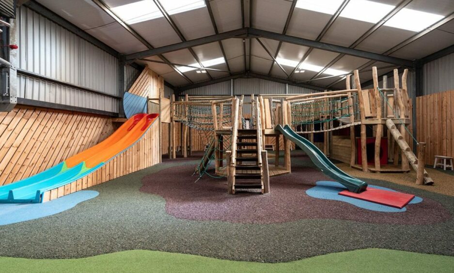 Inside the adventure play area at Muddy Boots in Fife.